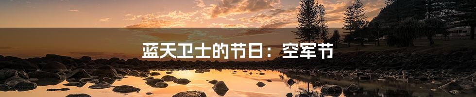 蓝天卫士的节日：空军节