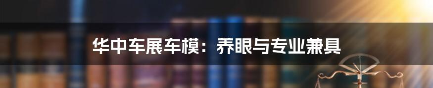 华中车展车模:养眼与专业兼具