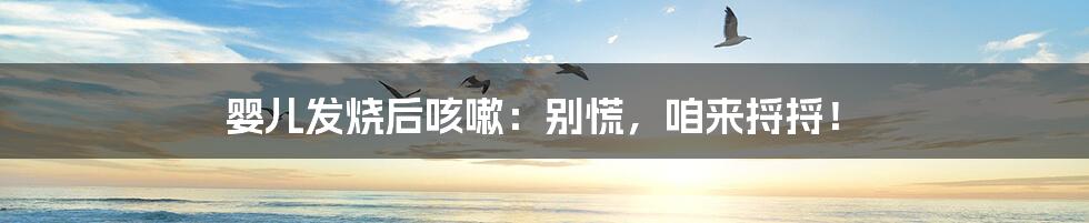 婴儿发烧后咳嗽:别慌,咱来捋捋!