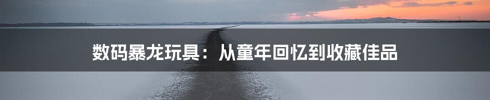 数码暴龙玩具:从童年回忆到收藏佳品