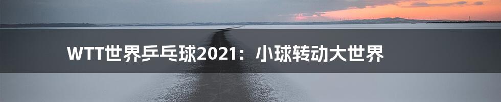 WTT世界乒乓球2021:小球转动大世界