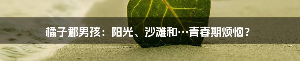 橘子郡男孩:阳光、沙滩和…青春期烦恼?