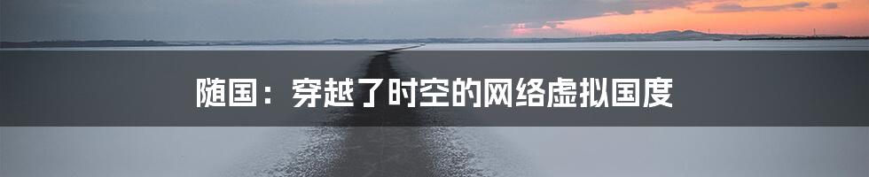 随国:穿越了时空的网络虚拟国度