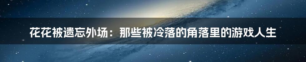 花花被遗忘外场:那些被冷落的角落里的游戏人生