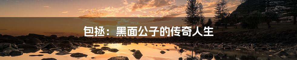 包拯:黑面公子的传奇人生