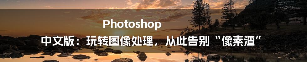 Photoshop 中文版:玩转图像处理,从此告别“像素渣”