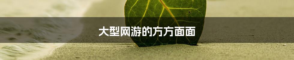 大型网游的方方面面