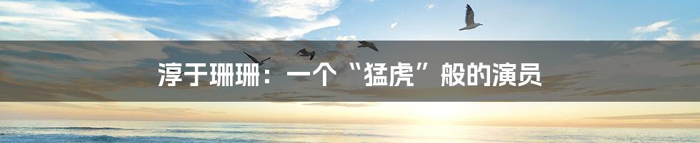 淳于珊珊:一个“猛虎”般的演员