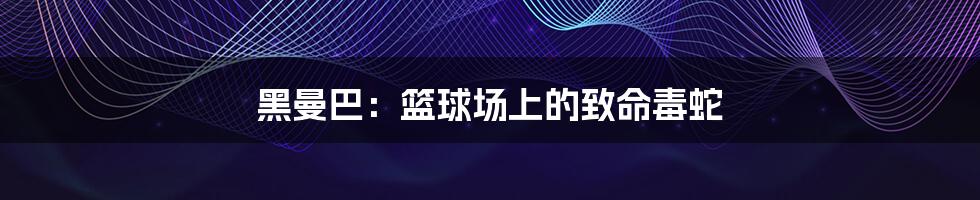 黑曼巴:篮球场上的致命毒蛇