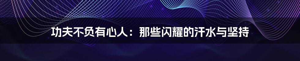 功夫不负有心人:那些闪耀的汗水与坚持