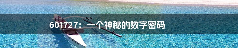 601727:一个神秘的数字密码