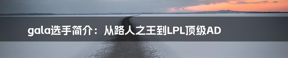 gala选手简介:从路人之王到LPL顶级AD