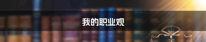 我的职业观