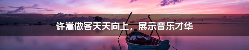 许嵩做客天天向上,展示音乐才华