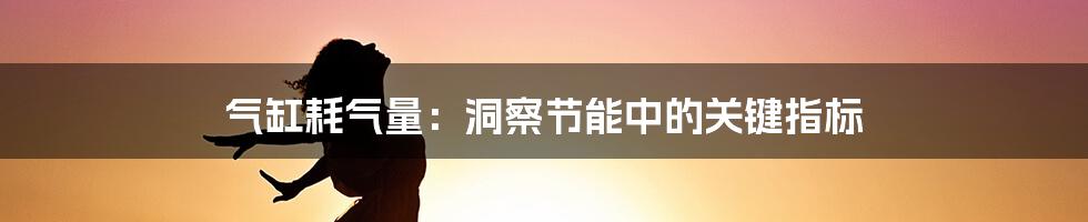 气缸耗气量:洞察节能中的关键指标