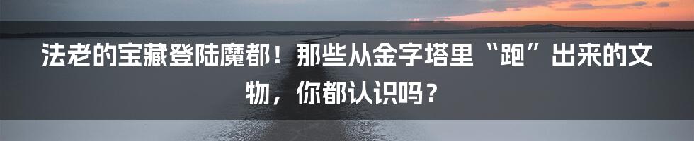 法老的宝藏登陆魔都!那些从金字塔里“跑”出来的文物,你都认识吗?