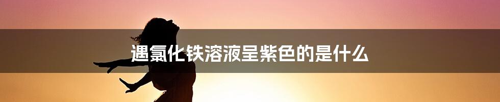 遇氯化铁溶液呈紫色的是什么