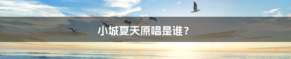 小城夏天原唱是谁?