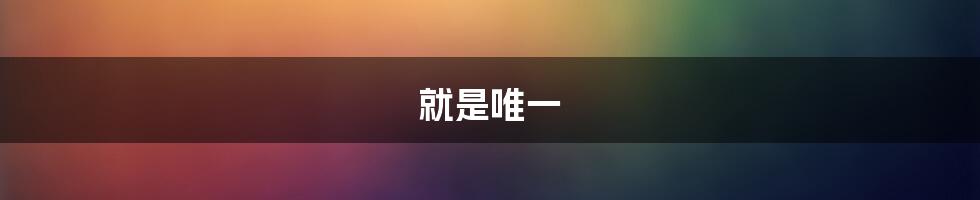 就是唯一