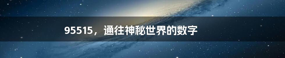 95515,通往神秘世界的数字