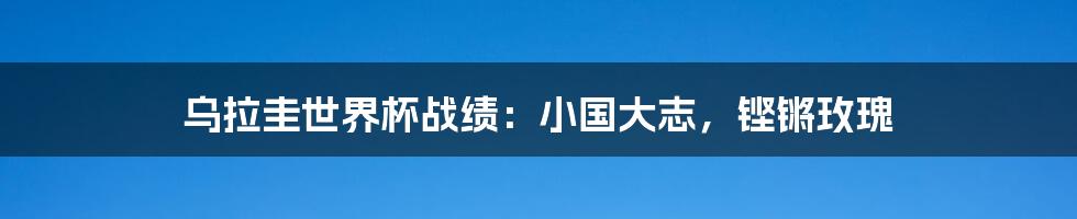 乌拉圭世界杯战绩:小国大志,铿锵玫瑰