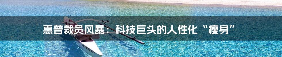 惠普裁员风暴:科技巨头的人性化“瘦身”