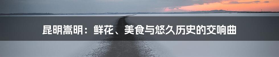昆明嵩明:鲜花、美食与悠久历史的交响曲