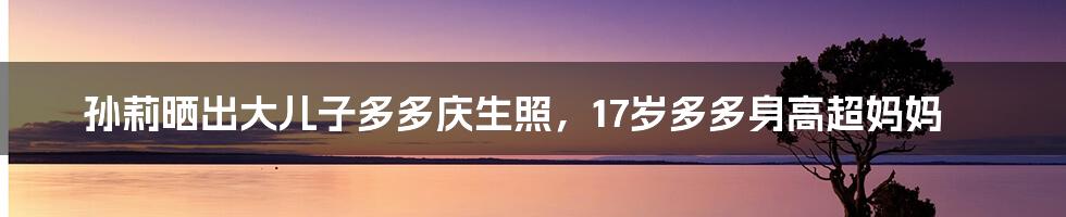 孙莉晒出大儿子多多庆生照,17岁多多身高超妈妈