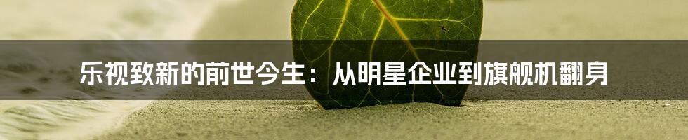 乐视致新的前世今生:从明星企业到旗舰机翻身
