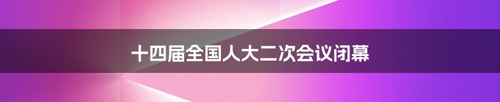 十四届全国人大二次会议闭幕