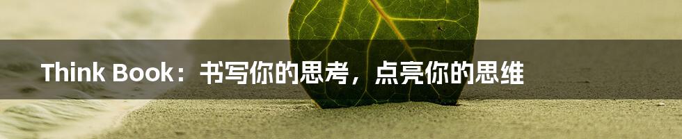 Think Book:书写你的思考,点亮你的思维