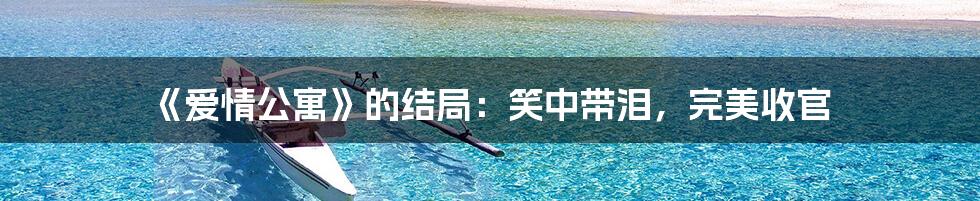 《爱情公寓》的结局:笑中带泪,完美收官