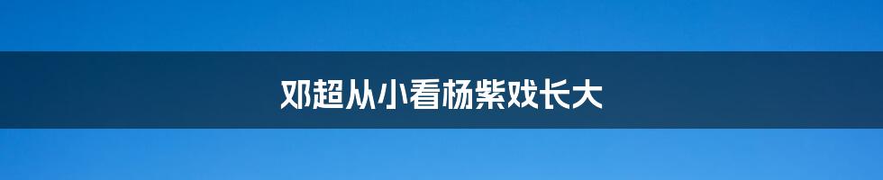 邓超从小看杨紫戏长大