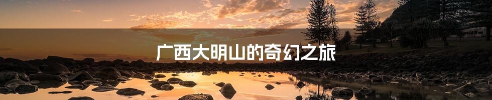 广西大明山的奇幻之旅