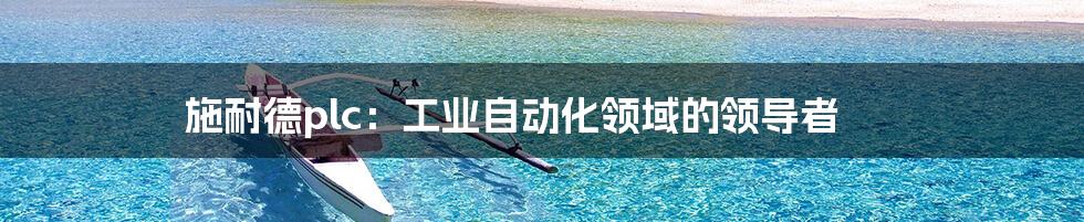 施耐德plc:工业自动化领域的领导者