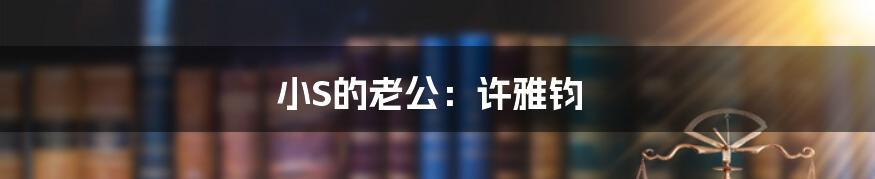 小S的老公:许雅钧