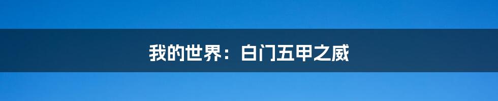 我的世界：白门五甲之威