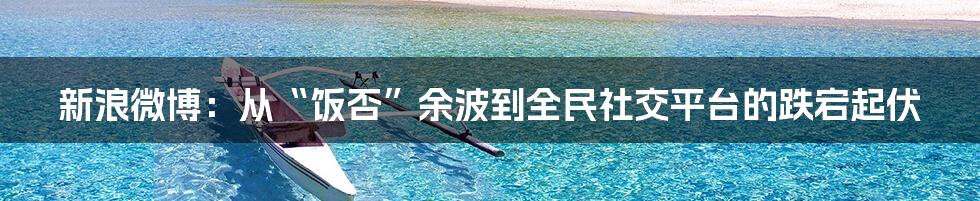 新浪微博:从“饭否”余波到全民社交平台的跌宕起伏