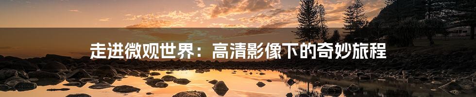 走进微观世界:高清影像下的奇妙旅程