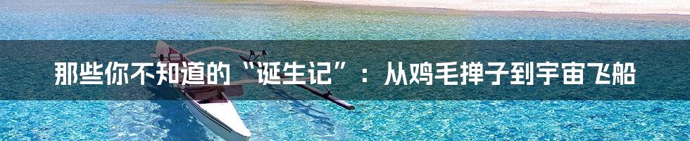 那些你不知道的“诞生记”:从鸡毛掸子到宇宙飞船