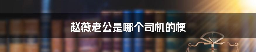 赵薇老公是哪个司机的梗