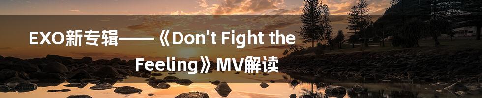 EXO新专辑——《Don't Fight the Feeling》MV解读