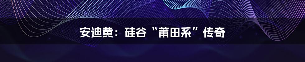 安迪黄:硅谷“莆田系”传奇