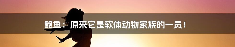 鲍鱼:原来它是软体动物家族的一员!