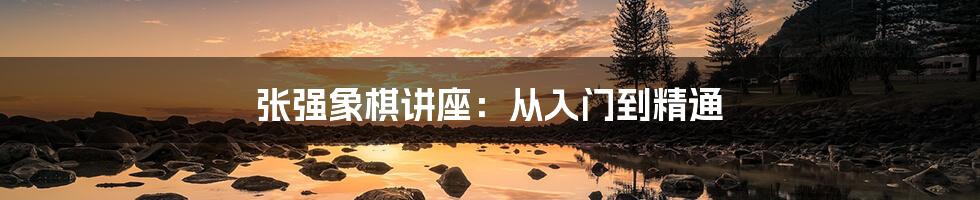 张强象棋讲座:从入门到精通