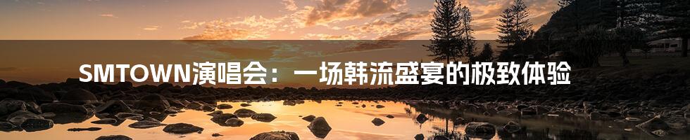 SMTOWN演唱会:一场韩流盛宴的极致体验