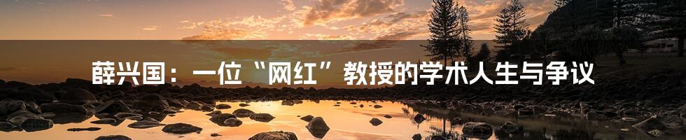 薛兴国:一位“网红”教授的学术人生与争议