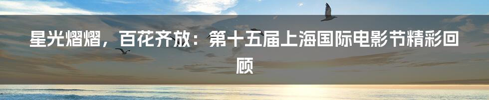 星光熠熠,百花齐放:第十五届上海国际电影节精彩回顾