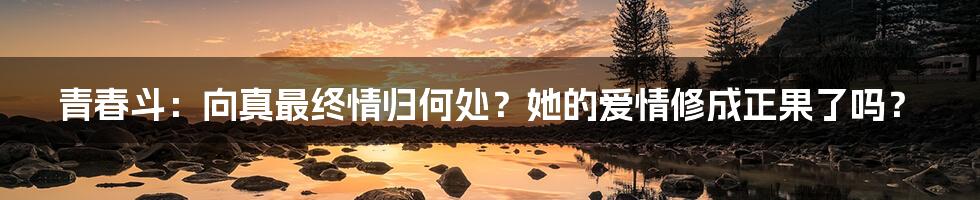 青春斗：向真最终情归何处？她的爱情修成正果了吗？
