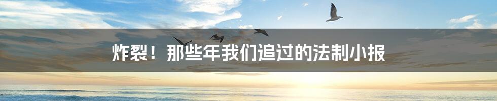 炸裂!那些年我们追过的法制小报